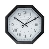 Black Wooden Wall Clock with Roman Indices and Minimal Dot Dial