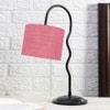 Pink Jute Zig Zag Curvy table lamp with Iron Base (SP32)