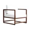 Aura PU Leather Arm Chair in Off White