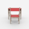 Topolino Toddler Activity Table & Chair in Oak and Red