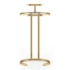 Zion Metal Drink Table in Gold Finish