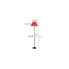 Hazel Zig Zag Iron Floor lamp with Cotton Conical Red shade (Z32)