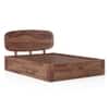 Nimbus Solid Wood King Size Bed With Box Storage (Teak Finish)