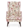Genoa Lounge Chair In Viva bloom premium cotton Colour