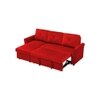 Scarlet Solid Wood Sofa cum Bed in Red