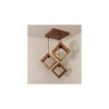 Rhombus Brown Solid Wood Cluster Hanging Light