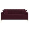 Convil Velvet 3 Seater sofa in Red wine Color