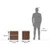 Rodrigues Bedside Table 2 Drawer Rolex Brown Colour