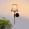 Devansh Metal Wall Mounted Lamp With Beige Jute Shade