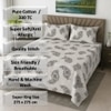 Aden Black & White Floral 330 TC Cotton Flat Super King Size Bedsheet with 2 Pillow Covers – Threads
