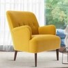 London Fabric Accent Chair in Yellow Colour
