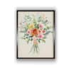 Beige Red Framed Folk Canvas Wall Prints Canvas Wall Prints Set of 1 Multicolor Matte