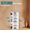 360° Rotating Shoe Rack 5-Tier in White – Modern Revolving Shoe Storage Stand