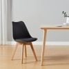 Kepler Brooks Valente Cafeteria Dining Chair in Black Colour