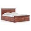 Fidora Solid Wood King Size Hydraulic Storage Bed In Honey Finish