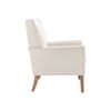 Leston Upholstered Fabric Arm Chair in Off White