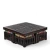 Palladio Sheesham Wood Coffee Table With 4 Stools Set In Mahogany Finish & Multi Colour Israel Print Kantha Fabric Cushions