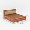 Foresta Box Storage Solid Wood Bed King Size in Natural Finish