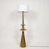 Gloucester Metal Floor Lamp With White Cotton Shade