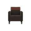 Hugo 1 Seater Fabric Sofa (Cedar Brown)