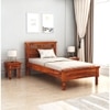 Naisha Solid Wood Single Size Non Storage Bed In Honey Finish