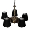 Devansh Steel Wall Mounted Lamp With Black Cotton Shade