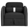 Jayen 1 Seater Pull Out Sofa cum Bed  in Black Colour