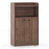 Miles Engineered Wood Bookshelf In Classic Walnut Finish