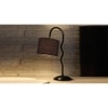 Black cotton Zig Zag Curvy table lamp with Iron Base (SP24)