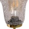 Devansh Metal Electric Wall Light in Gold Colour with Transparent Shade Count of 1 Light