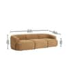 Zenliving Wood 3 Seater With Upholstery Non Storage Sofa In Beige Colour