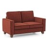 Apollo Neo Sofa (Colour : Dark Coral, Seating Capacity : 2 Seater, Cushion Type : Soft, Back Height : Regular Back)