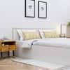 Hexa Engineered Wood Modern King Bed With Headboard With Storage In Frosty White