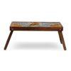 Doodle Art Solid Wood Bookshelf and Serving Tray In Multicolour