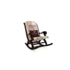 Kerensa Solid Wood Rocking Chair in Beige printed Colour