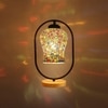 Devansh Multicolor Glass Wooden & Iron  Table Lamp -17 Inch Height - Plap