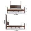 Dynasty Solid Wood Non Storage King Bed in Provincial Teak Finish