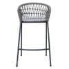 Jordan Bar Stool Weaving Gun Metal in Grey