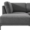 Modernelegance Wood Right Aligned 3-Seater With Upholstery Non Storage Sofa In Grey Colour