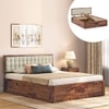 Florence Solid Wood Queen Size Box Storage Bed In Teak Finish