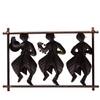 Desert Art Metal Handpainted Yellow Tabla Musician Wall Hanging