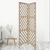 Loreene Solid Wood 4 Panel Room Divider