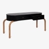 Andaman Inglis Solid Wood Console Table in Black Colour