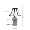 Devansh Multi Cotton Shade Lamp With Wood & Mosaic Glass Base For Decoration/Office/Home/Gifting/Study For Decoration/Office/Home/Gifting/Study