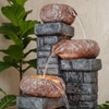 Grey Fiber Glass Caskstone Indoor Water Fountain