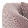 Amora 2 Seater Fabric Sofa in Faded Lilac Pink Velvet