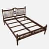 Nilaya Sheesham Wood Queen Size Non Storage Bed in Provincial Teak Finish
