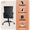 Iris Mid Back Mesh Office Chair Black Color