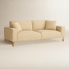 Airy 2 Seater Sofa In Leatherette Cream Color
