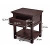 Snooze Solid Wood Bedside Table in Mahogany Finish